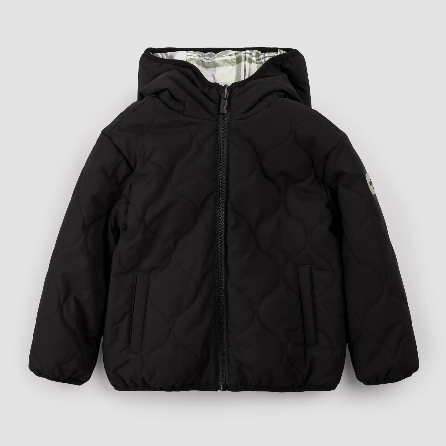 Reversible Jacket | Winter Moss Plaid Print on Black | Miles the Label