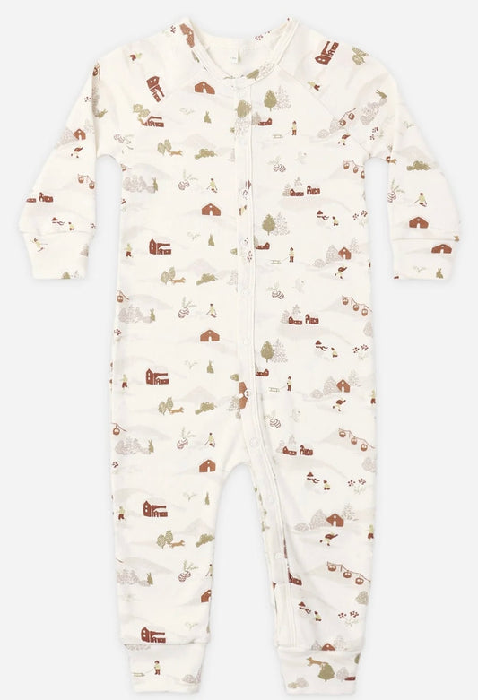 Organic Pajama Long John | Ski Town | Rylee & Cru