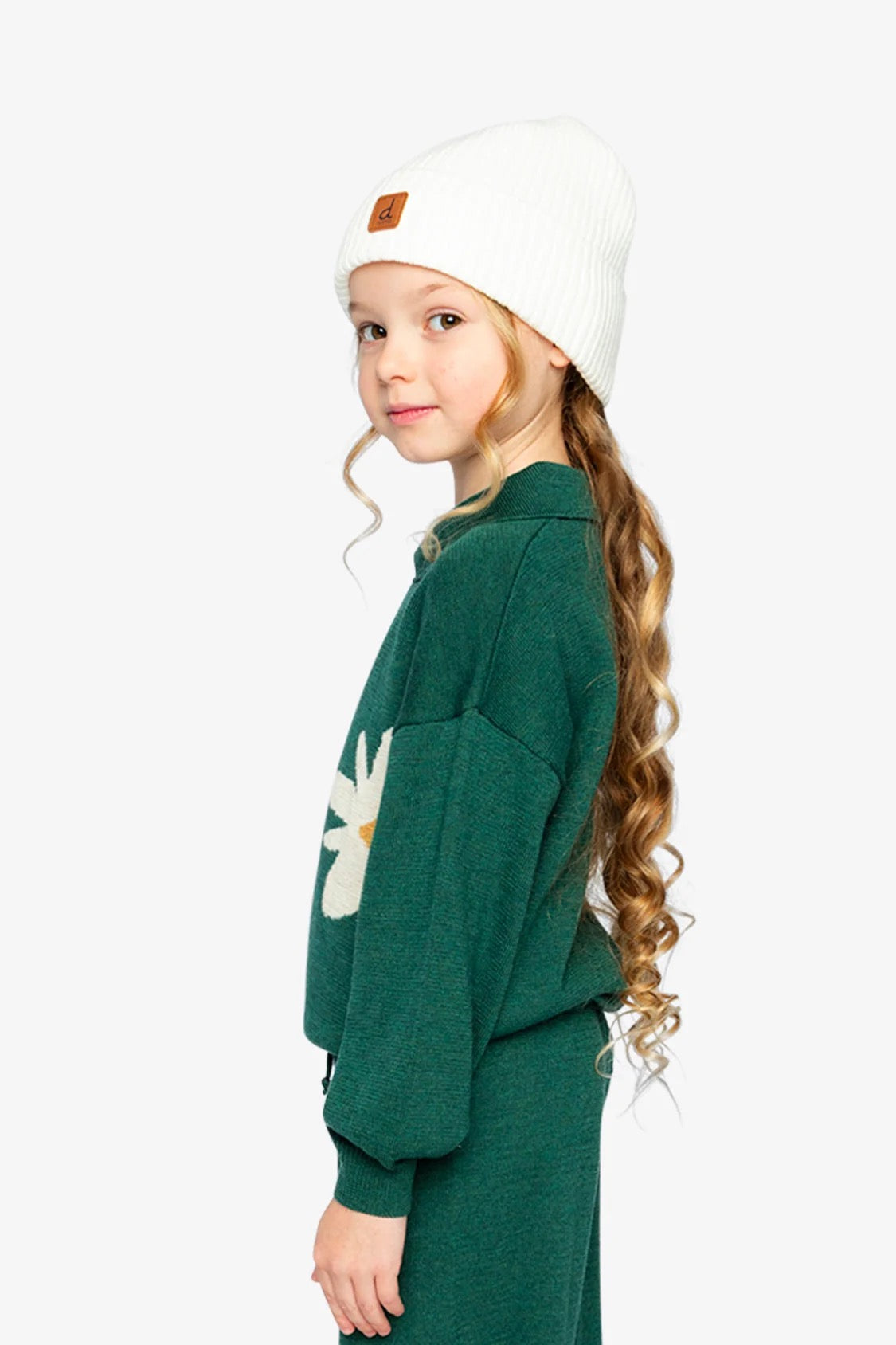 Knitted Sweater | Jasper Green | Deux Par Deux