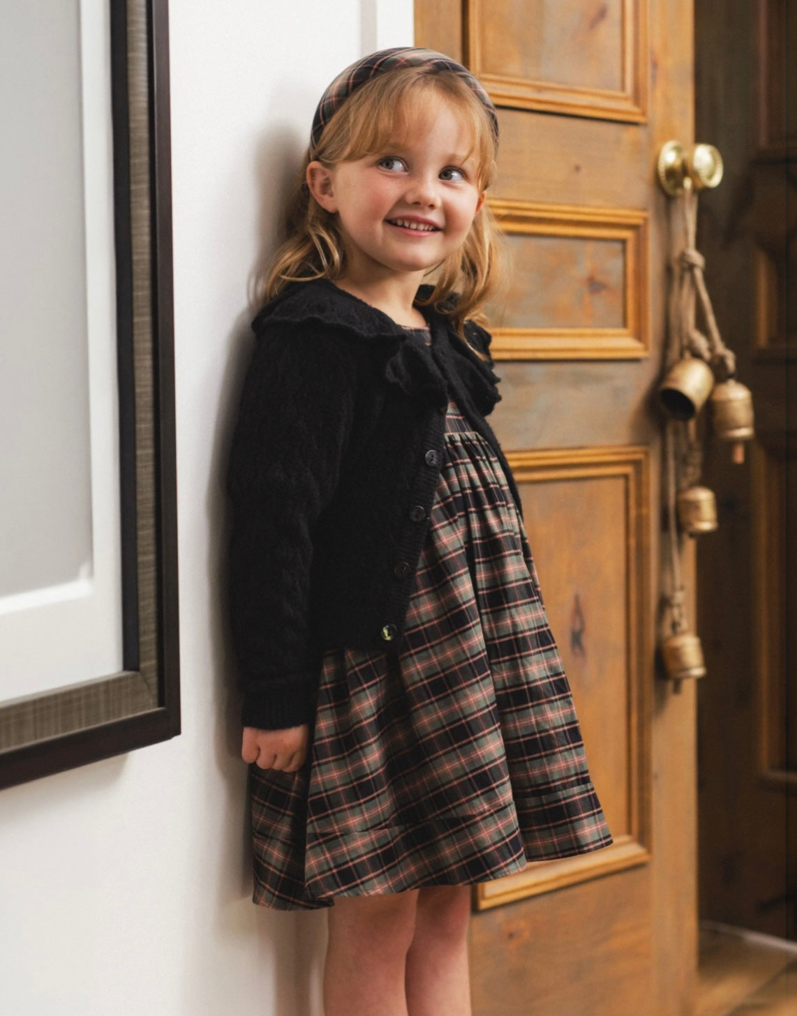 Ruffle Cardigan Sweater | Black | Noralee