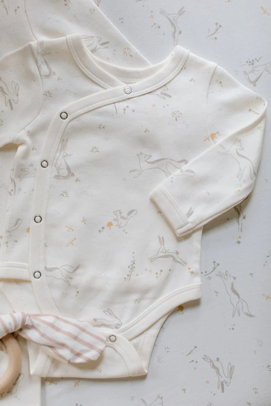 Long Sleeve Kimono One-Piece | Pehr | Field of Dreams