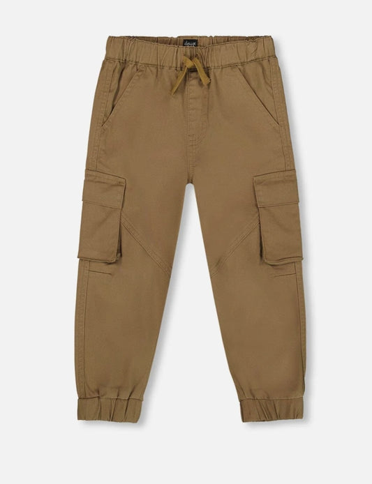 Twill Jogger Cargo Pants | Taupe | Deux Par Deux
