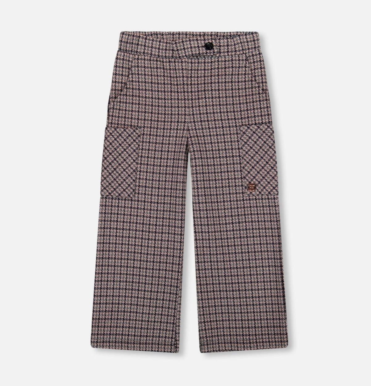 Jacquard Knit Flare Pant | Houndstooth | Deux Par Deux