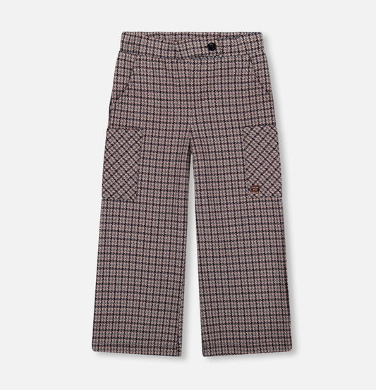 Jacquard Knit Flare Pant | Houndstooth | Deux Par Deux