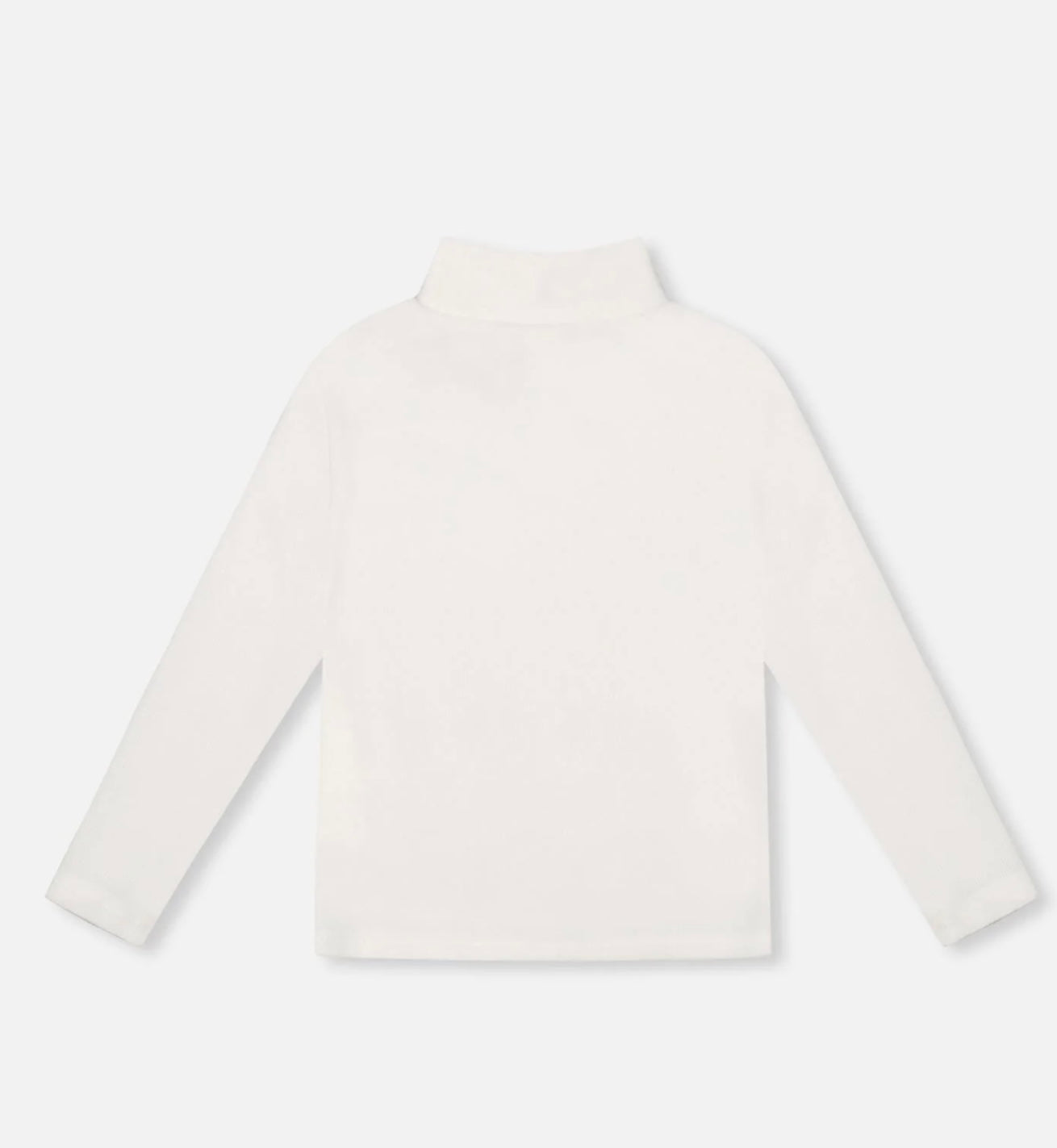 Super Soft Ribbed Mock Neck Top | White | Deux Par Deux