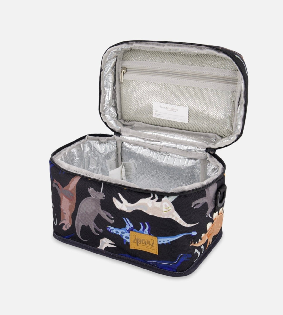 Lunch Box Black | Dinosaur Print | Deux Par Deux