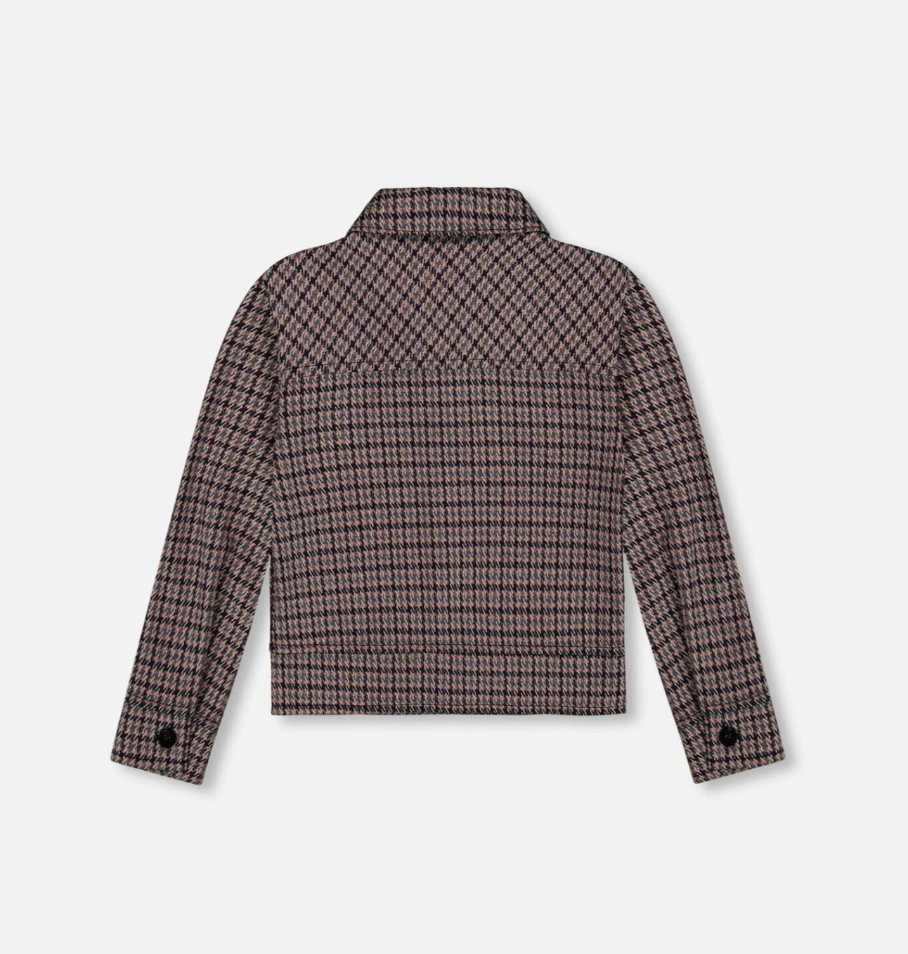 Jacquard Knit Jacket | Houndstooth | Deux Par Deux