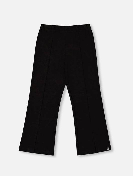 Ribbed Leggings With Slit Black | Black | Deux Par Deux