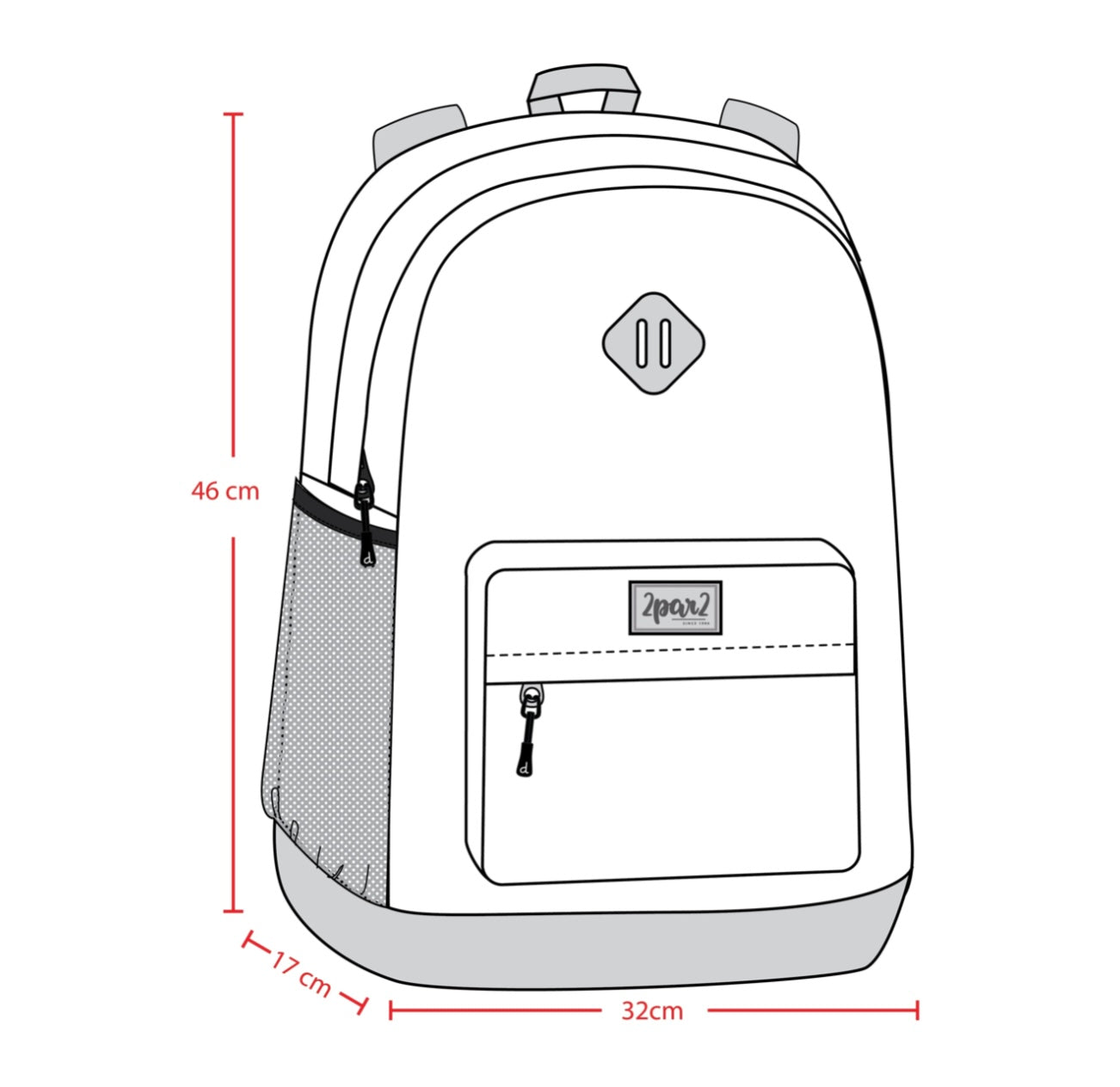 Kids Backpack | Navy Floral | Deux Par Deux