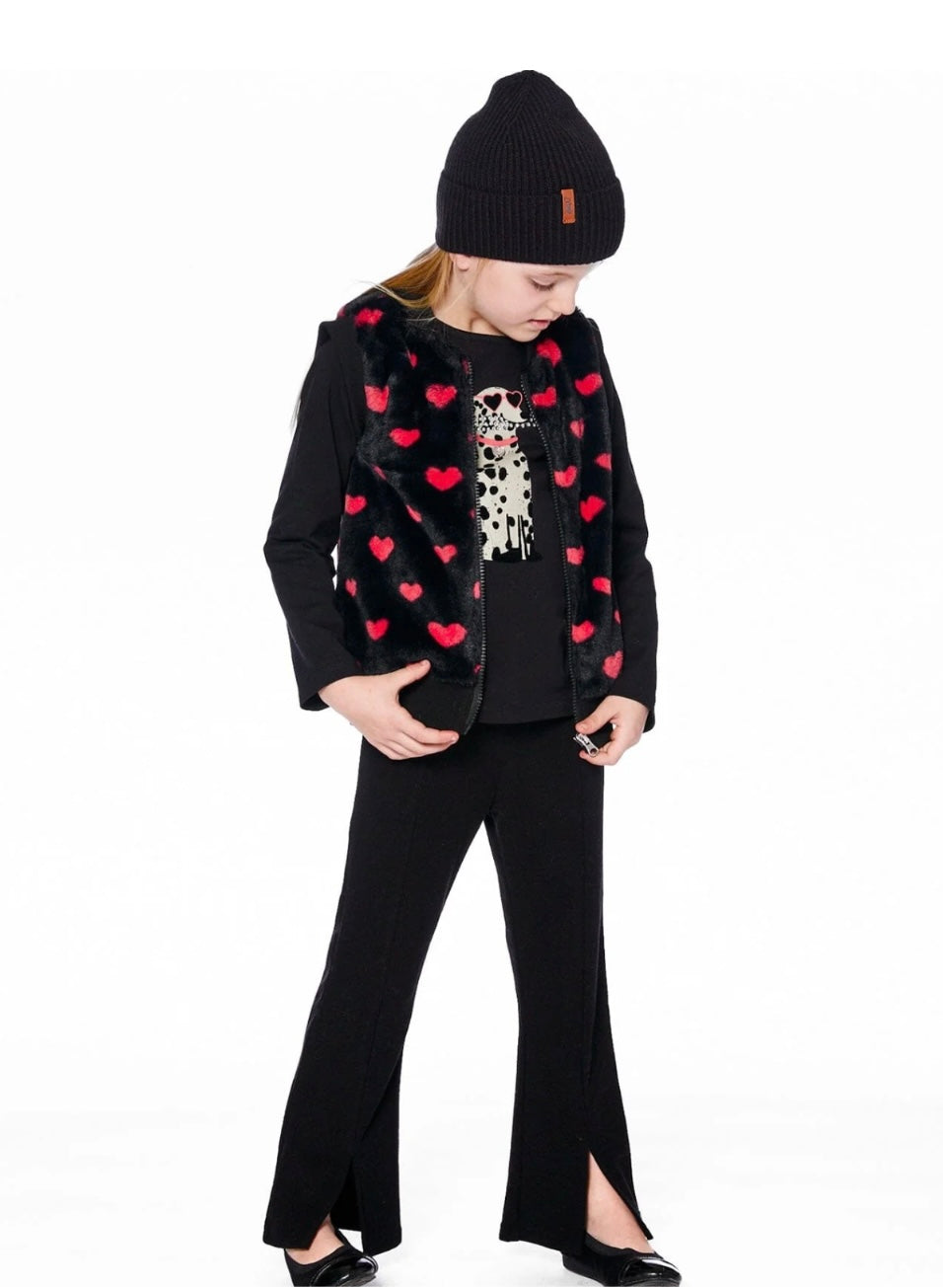 Ribbed Leggings With Slit Black | Black | Deux Par Deux