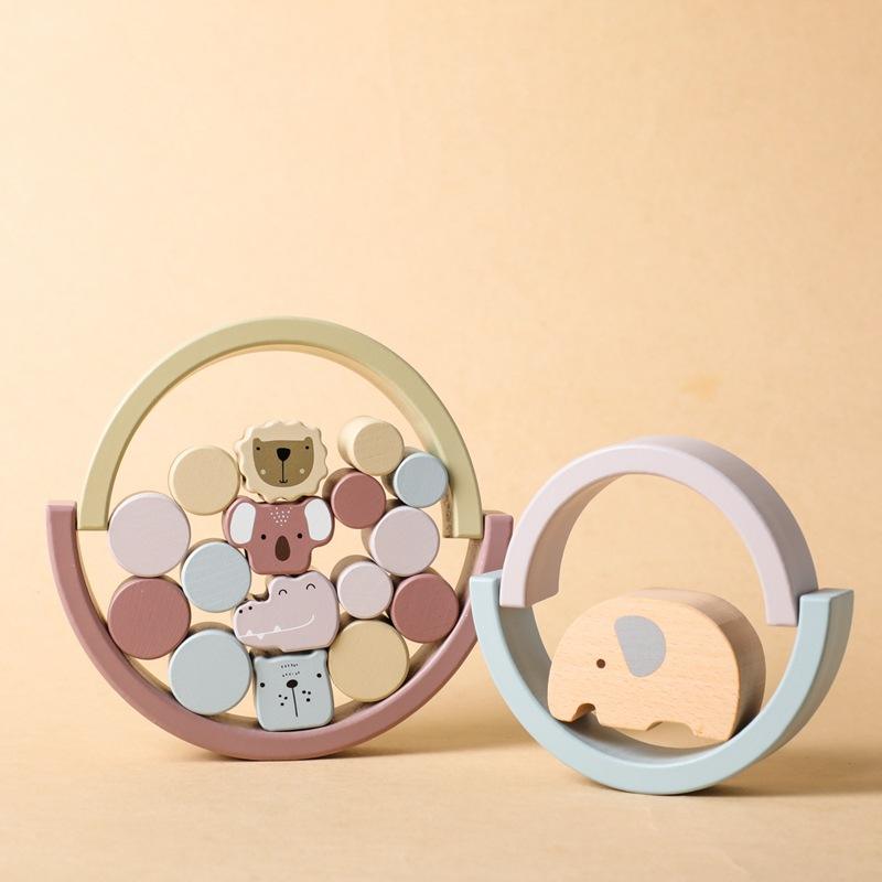 Animal Stacking Set — Wooden Balance & Stacking Toy | Wild Baby