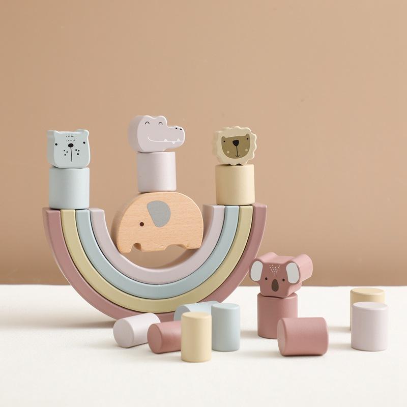 Animal Stacking Set — Wooden Balance & Stacking Toy | Wild Baby