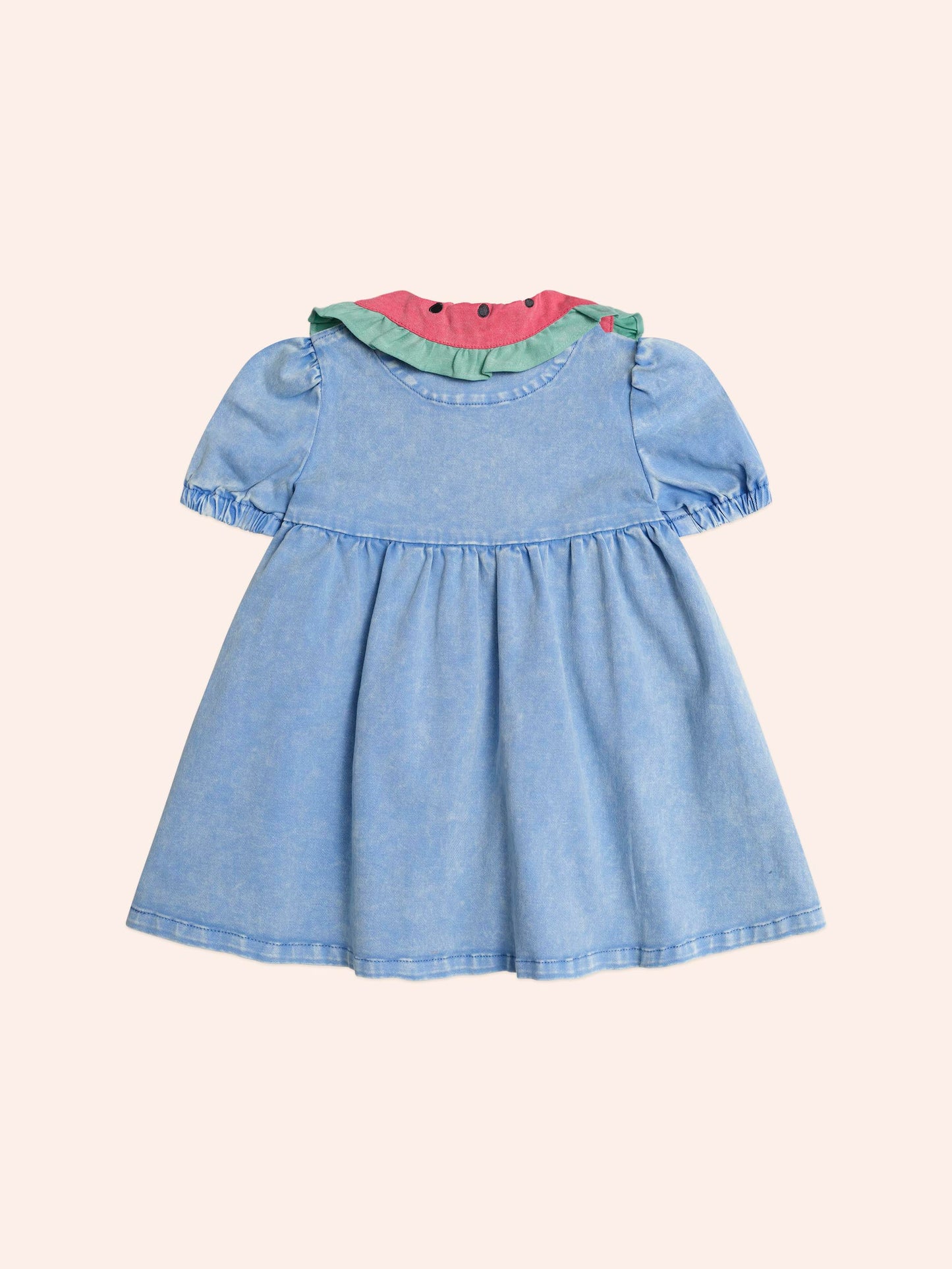 Watermelon Denim Puff Dress | Seaside | Huxbaby