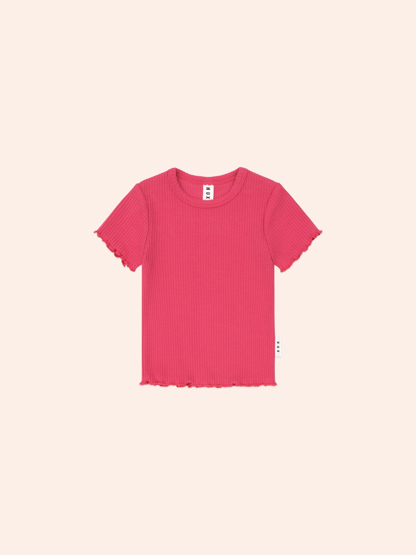 Cherry Rib Tee | Cherry | Huxbaby