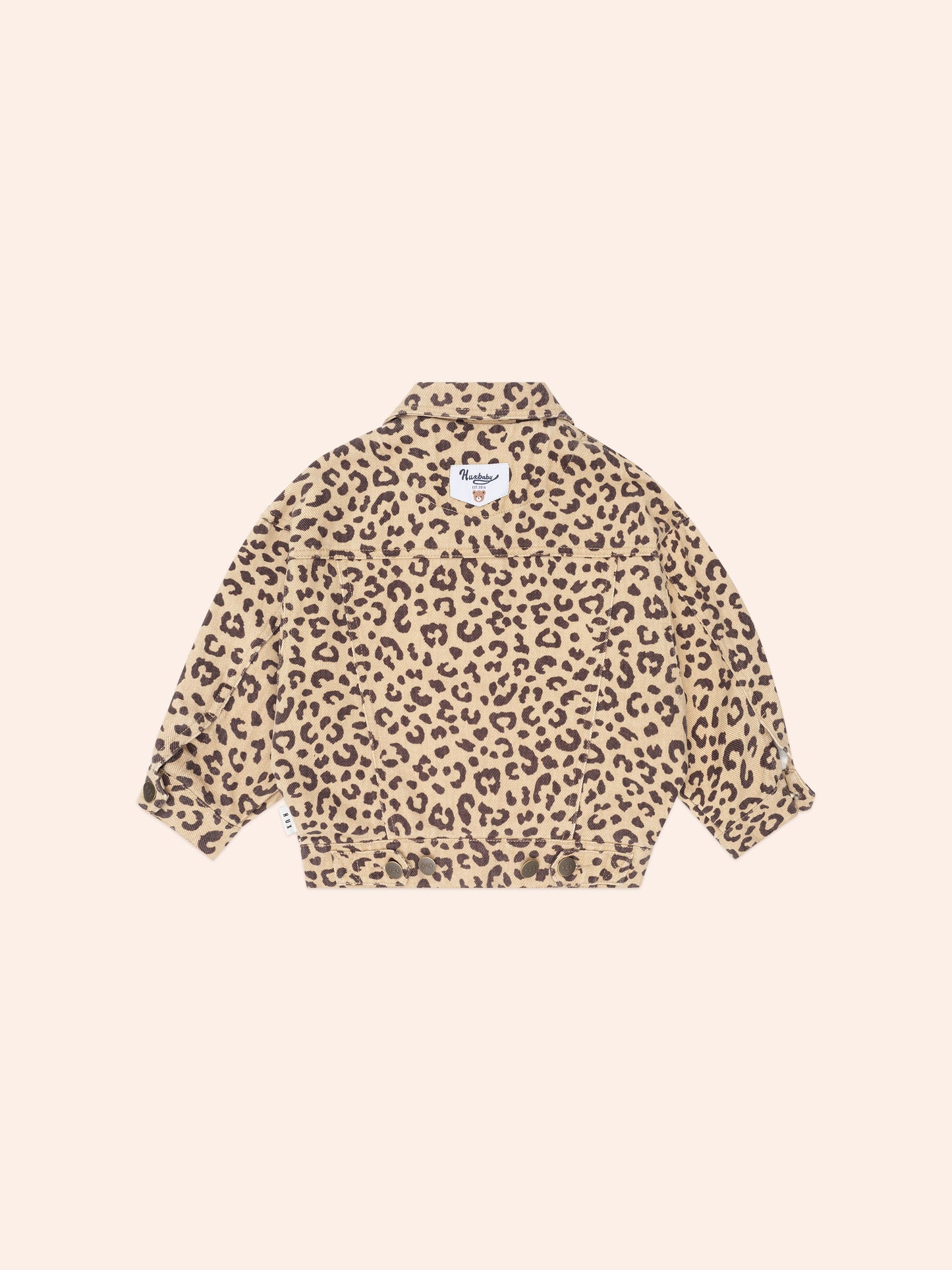 Very Cherry Leopard Print Denim Jacket | Animal | Huxbaby