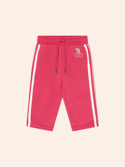 Racer Stripe Trackpant | Cherry | Huxbaby