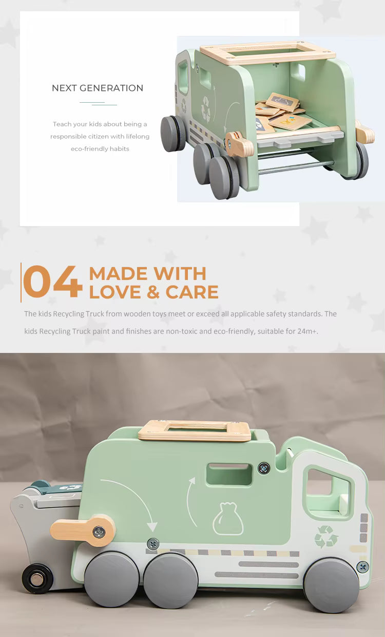 Wooden Recycling Truck | Wild Baby