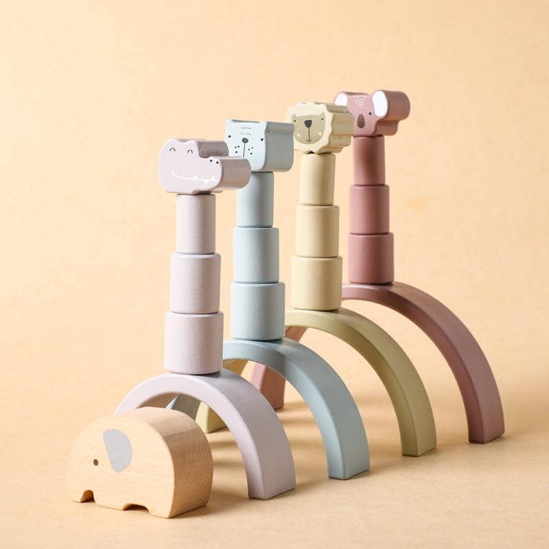 Animal Stacking Set — Wooden Balance & Stacking Toy | Wild Baby
