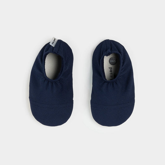 Dress Blues Ribbed Swim Slippers | Petit Lem