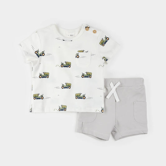 Lawnmower Print Short Set | Petit Lem