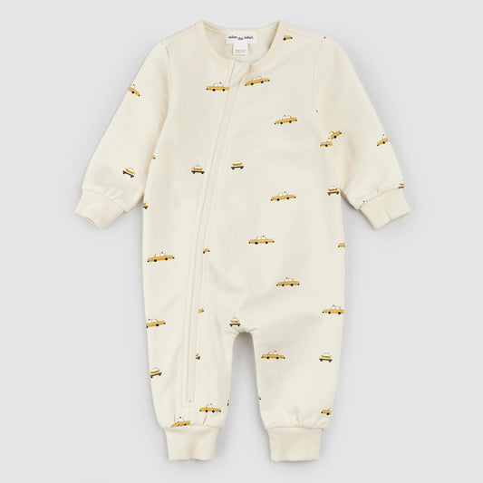 Taxi Print on Birch Zipsuit | Miles The Label