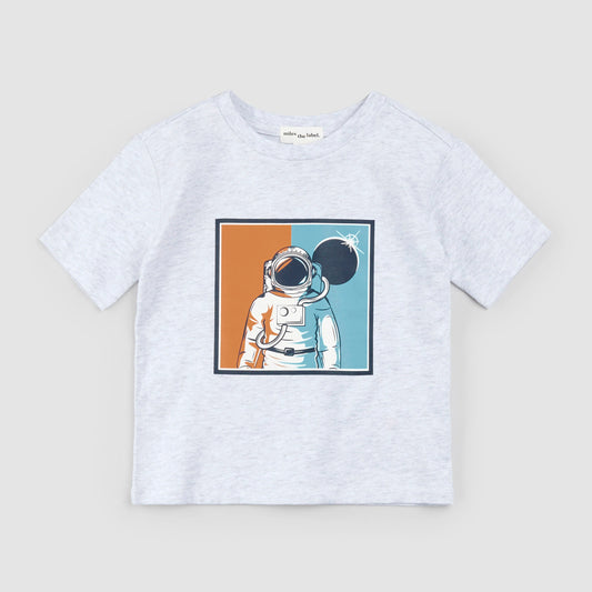 Astronaut Heather Grey T-Shirt | Miles The Label