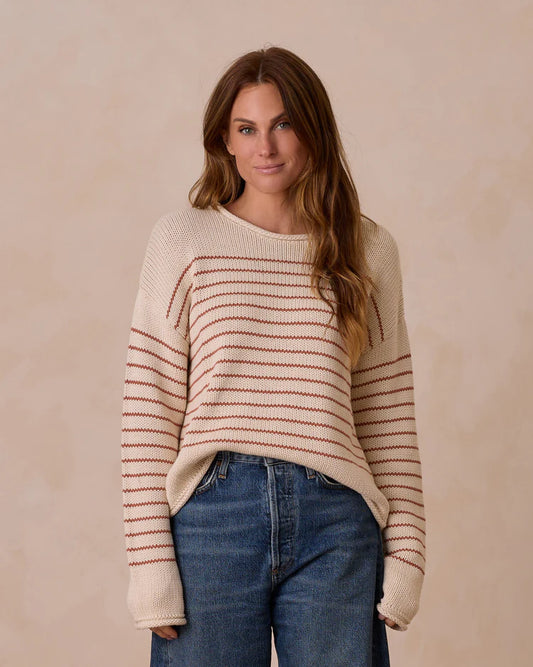 Woman’s Jacques Sweater | Poppy Stripe | Rylee & Cru