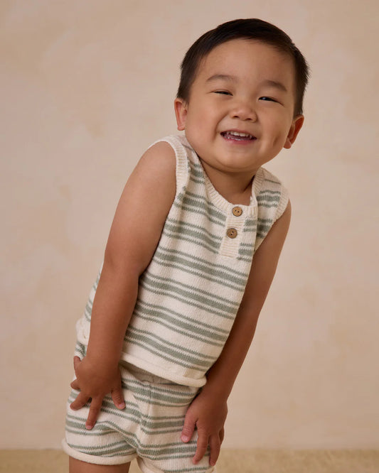 Taylor Knit Set | Sage Knit Stripe | Quincy Mae