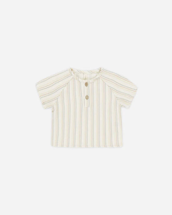 Short Sleeve Zion Shirt | Summer Stripe | Quincy Mae