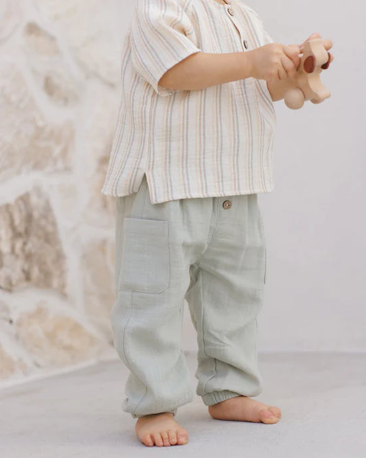 Short Sleeve Zion Shirt | Summer Stripe | Quincy Mae