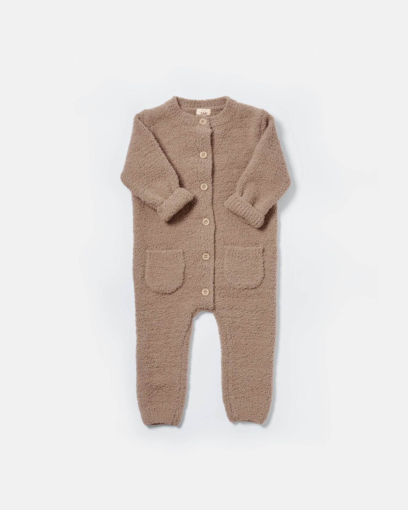 Long Sleeve Romper - Fuzzy | Taupe | 7AM