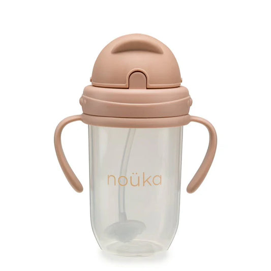 Non-Spill Weighted Straw Cup 9 oz | noüka | Soft Blush