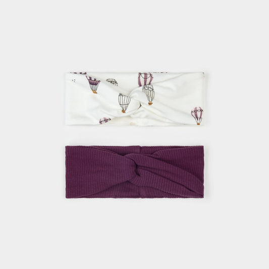 Hot Air Balloon & Italian Plum 2PK Headband | Petit Lem