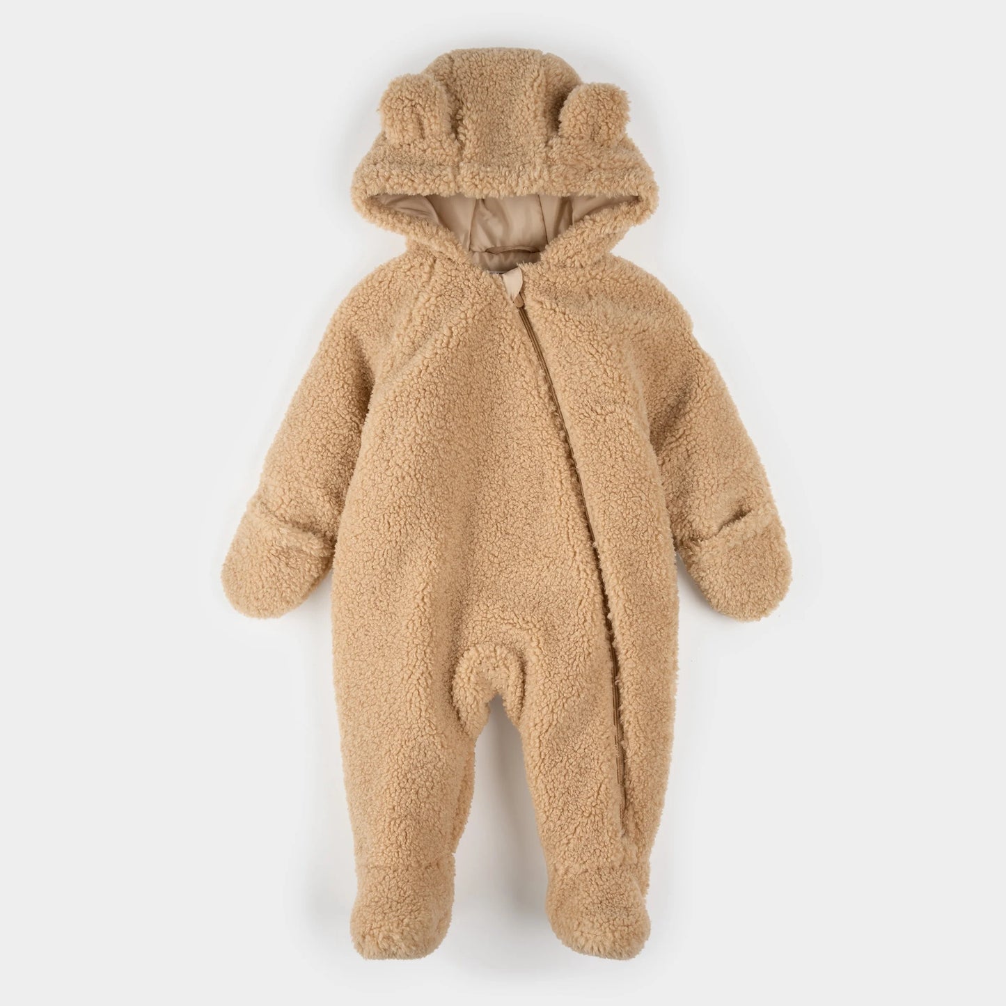 Sherpa Bear Playsuit | Sand | Petit Lem