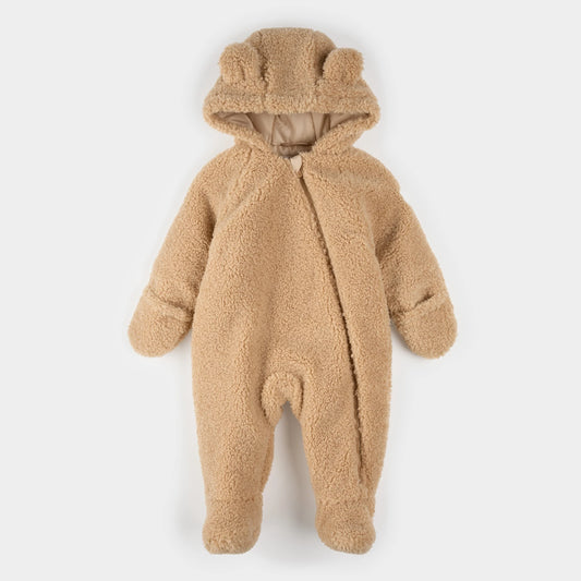 Sherpa Bear Playsuit | Sand | Petit Lem