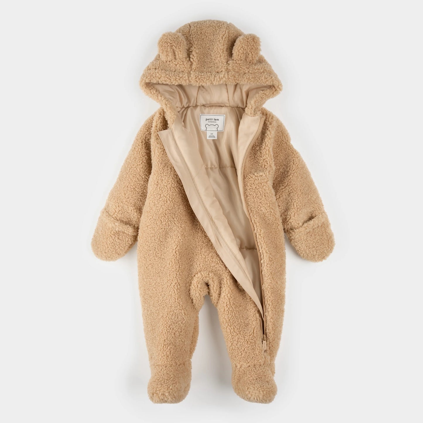 Sherpa Bear Playsuit | Sand | Petit Lem