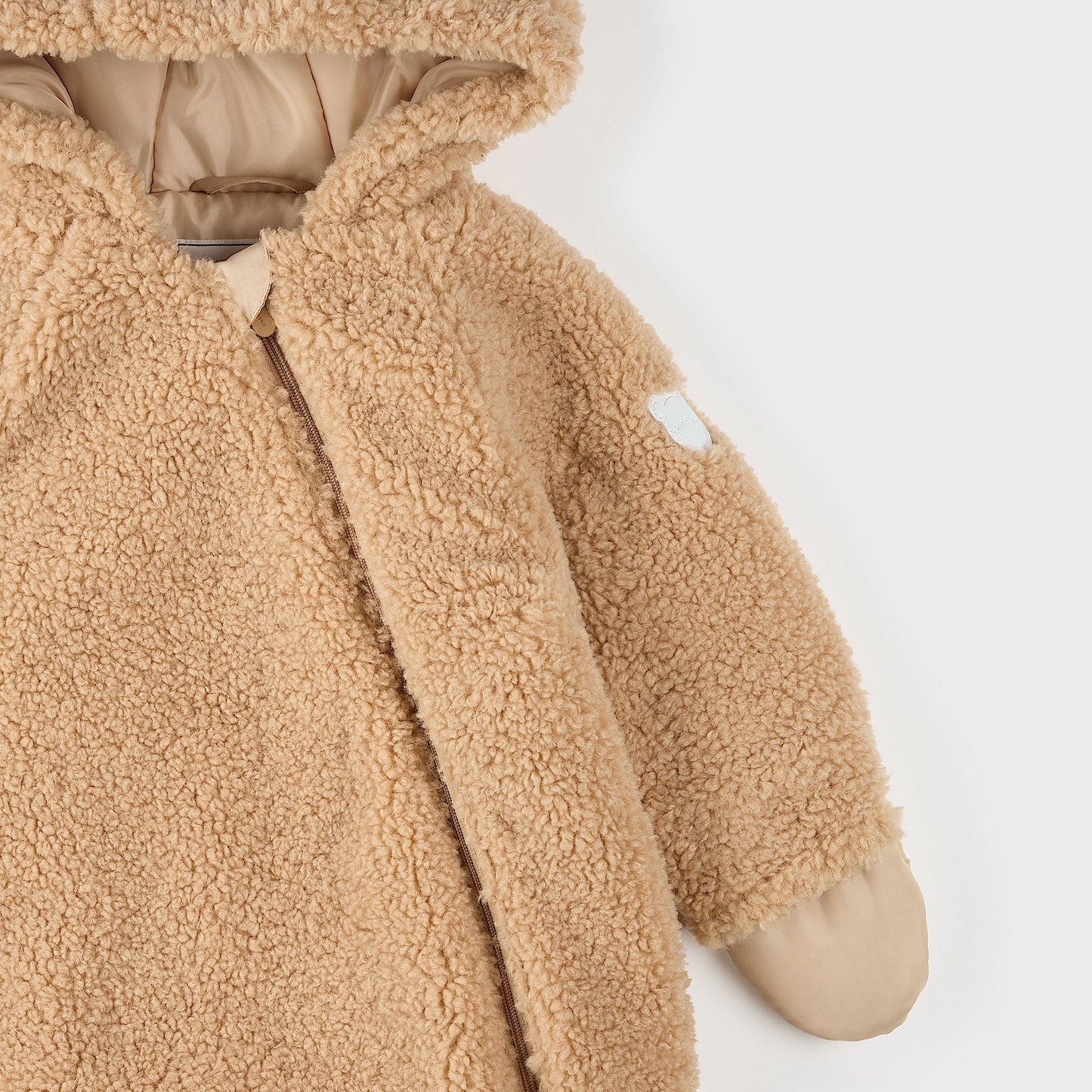 Sherpa Bear Playsuit | Sand | Petit Lem
