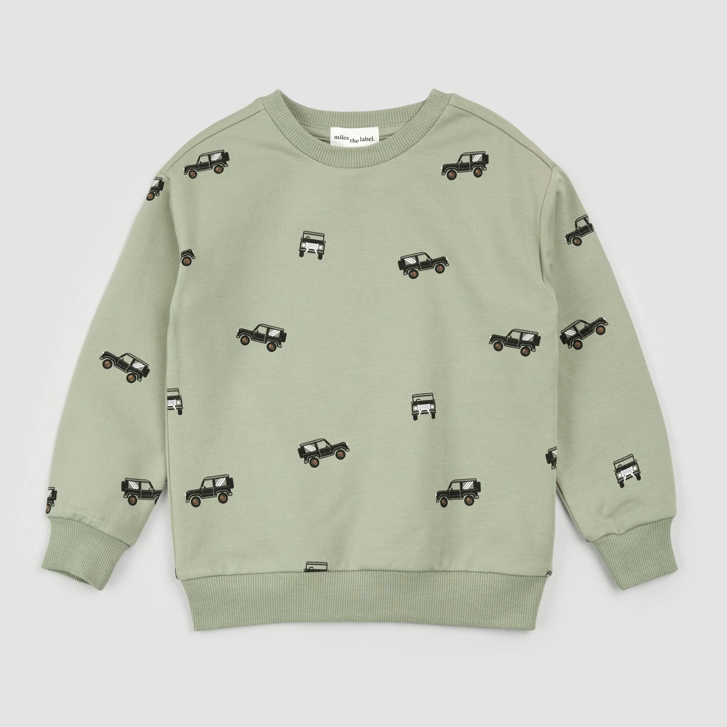 Off Roading Print on Sage Sweatshirt | Miles the Label