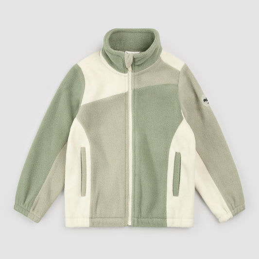 Fleece Jacket | Color Block on Sage | Miles the Label