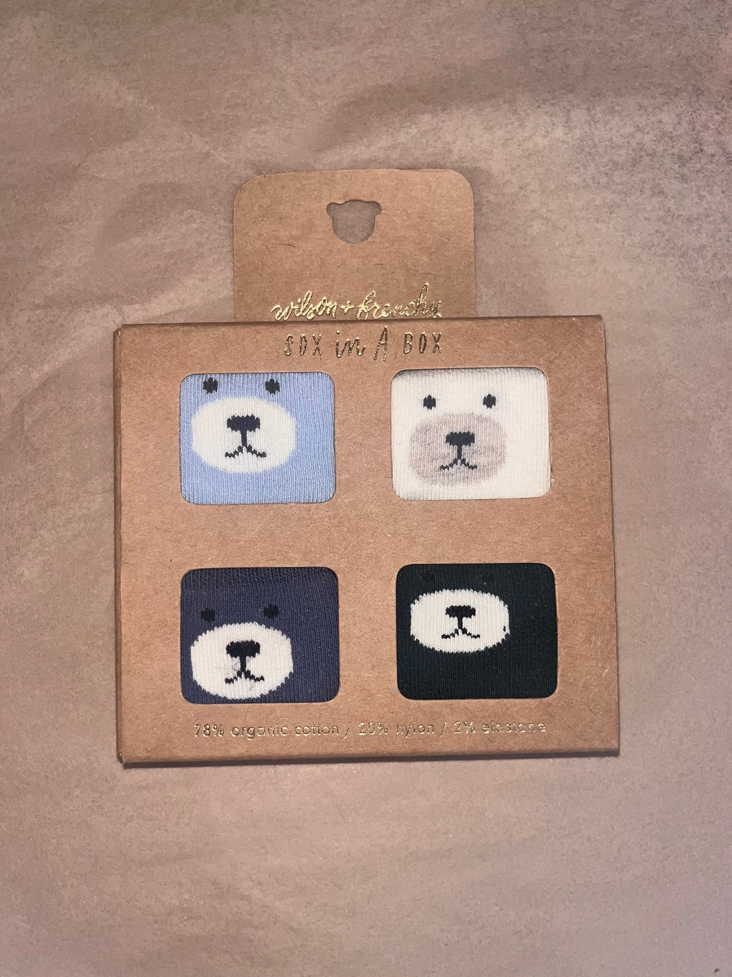 Organic 4 Pack Baby Socks | Moss, Buttermilk, Storm Blue, Twilight Blue | Wilson + Frenchy