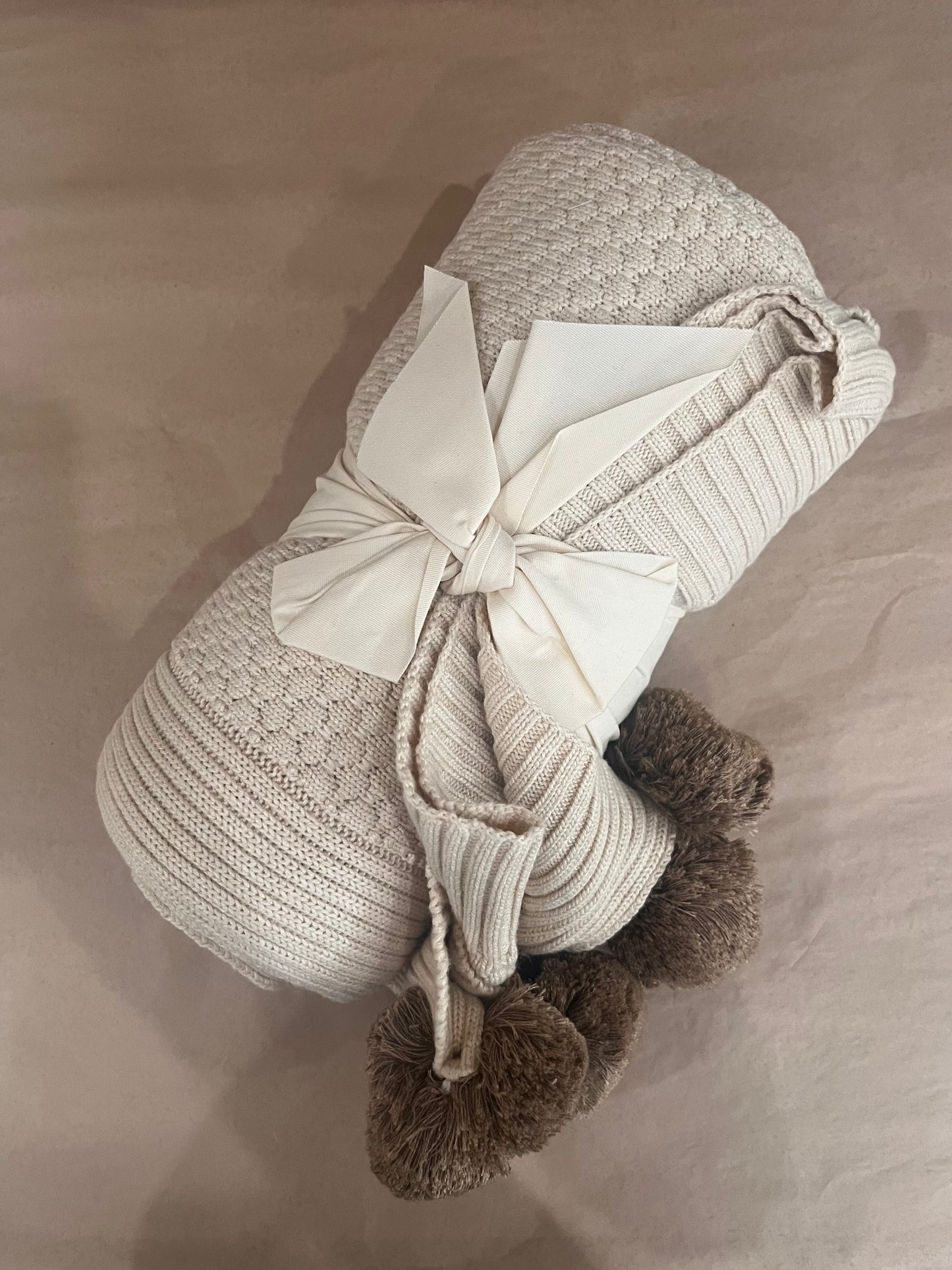 Organic Knitted Bubble Blanket | Cream | Wilson & Frenchy