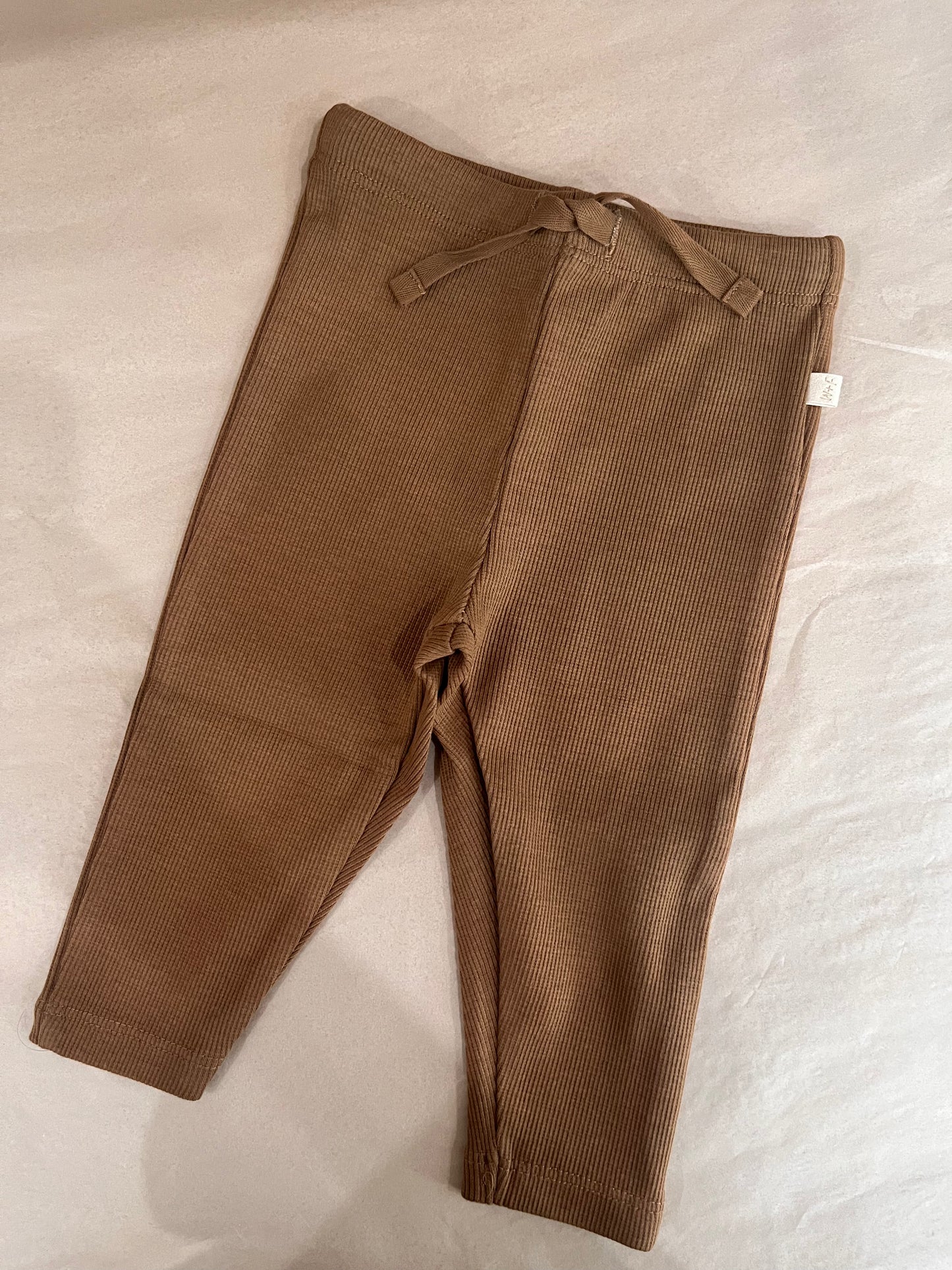 Organic Ribbed Legging | Nutmeg | Wilson & Frenchy