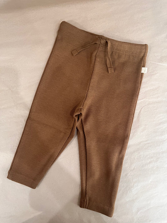 Organic Ribbed Legging | Nutmeg | Wilson & Frenchy