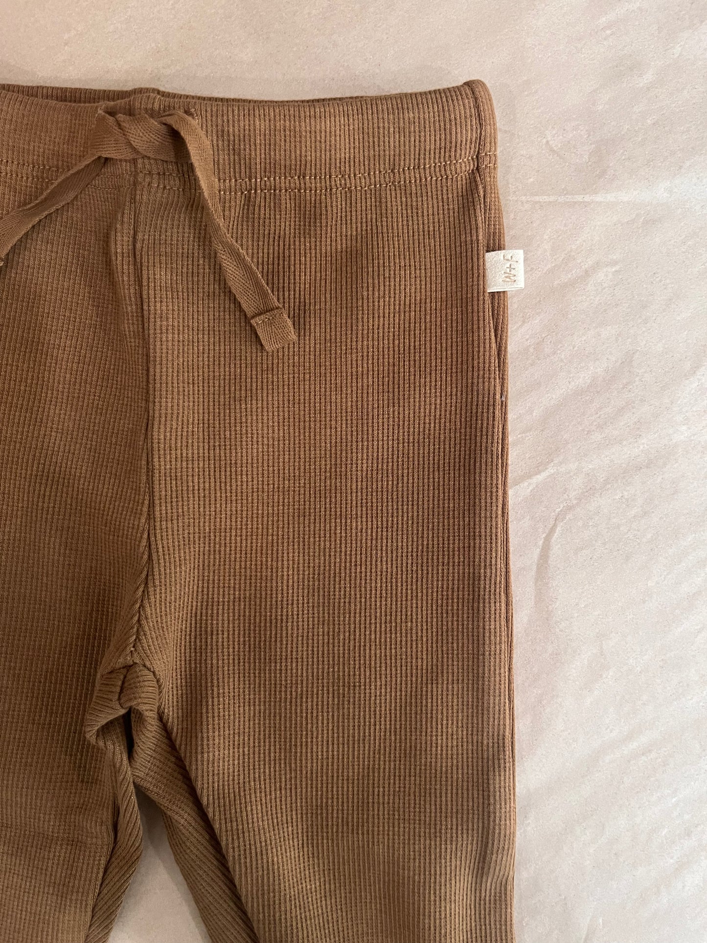 Organic Ribbed Legging | Nutmeg | Wilson & Frenchy