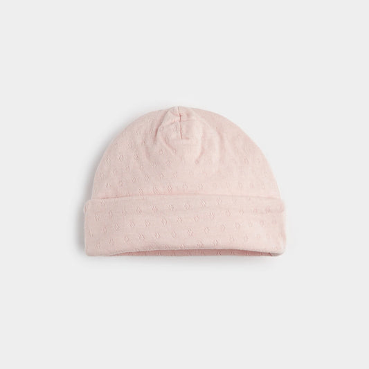 Peony Blush Pointelle Knit Hat | Petit Lem