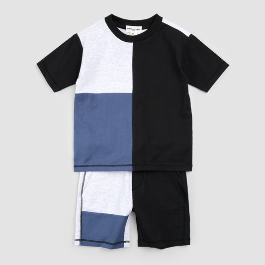 Color-Block Tee & Shorts Set | Miles The Label