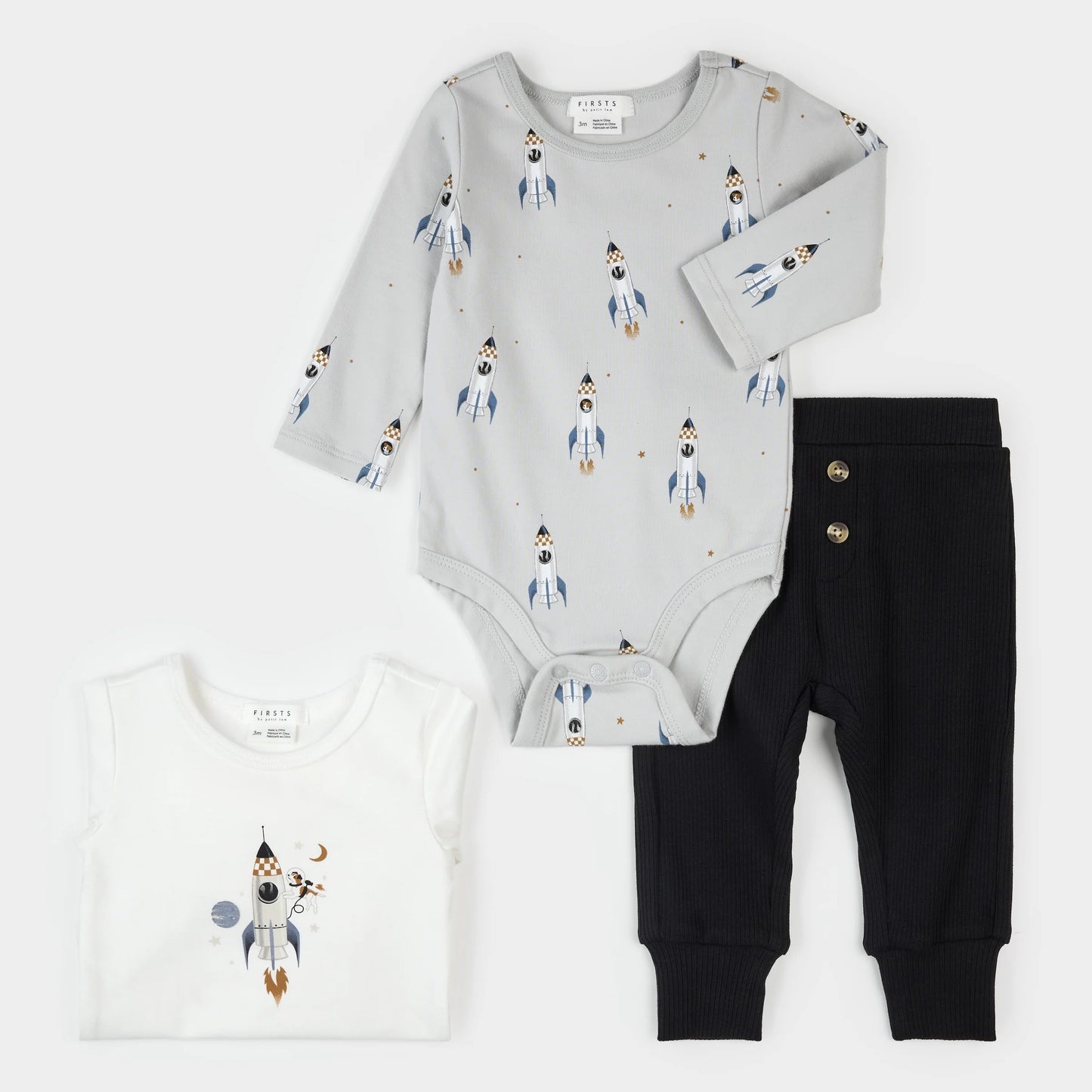 Rocket 3 PC Bodysuit Set | Petit Lem