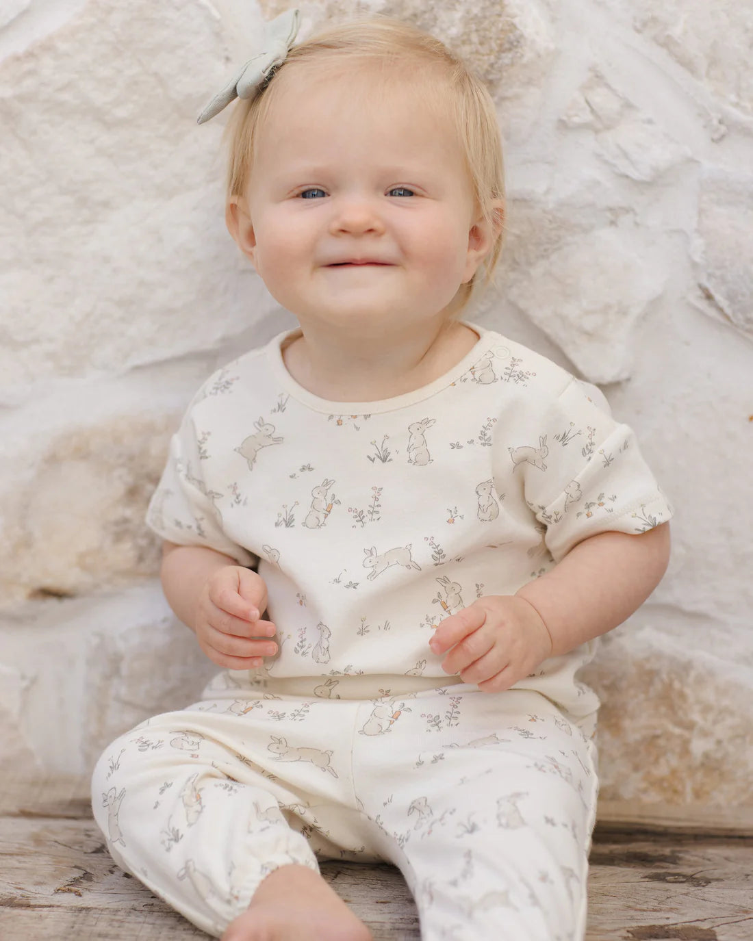 Jersey Tee + Pant Set | Bunnies | Quincy Mae