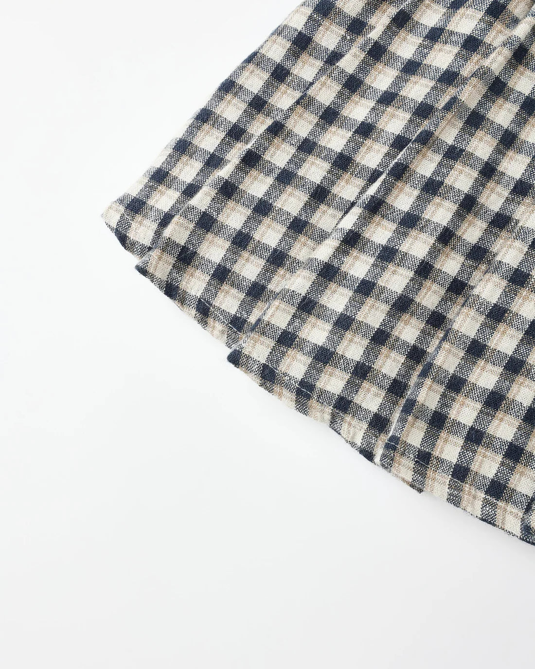 Pleated Mini Skirt | Navy Check | Rylee & Cru