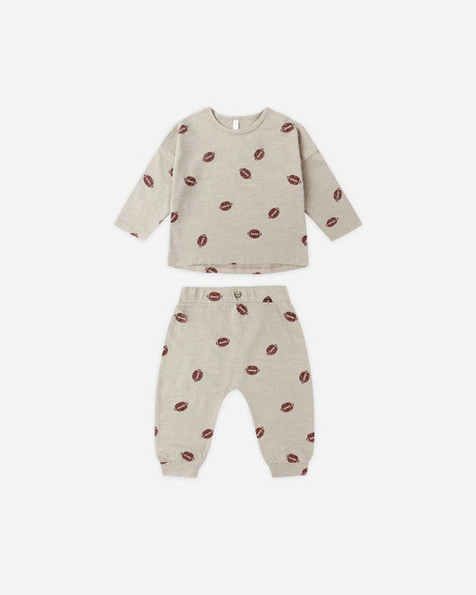 Tee + Pant Set | Footballs | Rylee & Cru